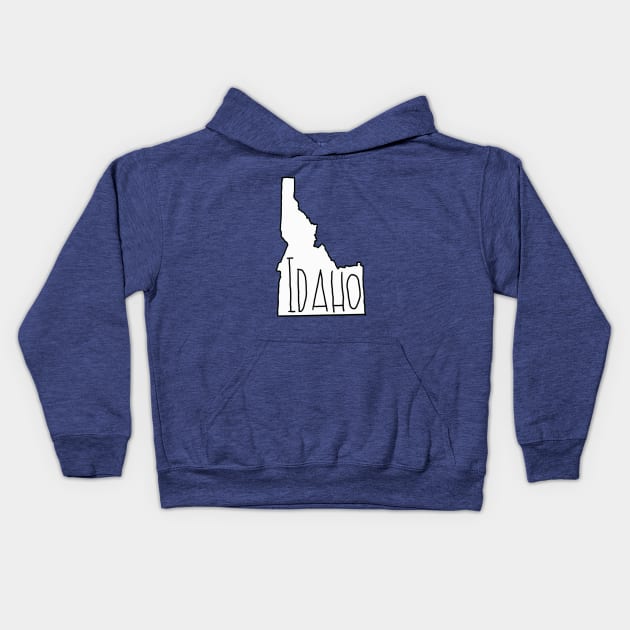 The State of Idaho - no color Kids Hoodie by loudestkitten